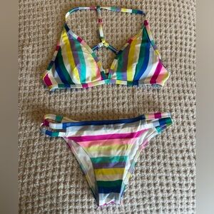 Abercrombie & Fitch Colorful Striped Bikini